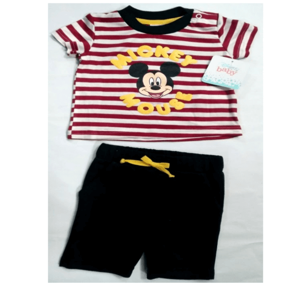 Set Of Mickey Unisex Short And T-shirt For Toddlers